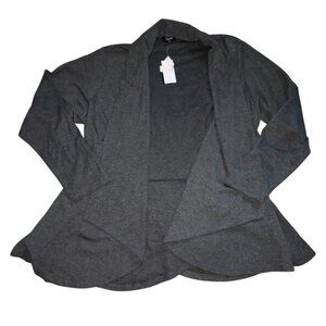 Premise Woman Open Front Knit Cardigan-Gray-Sizw 2X-NWT